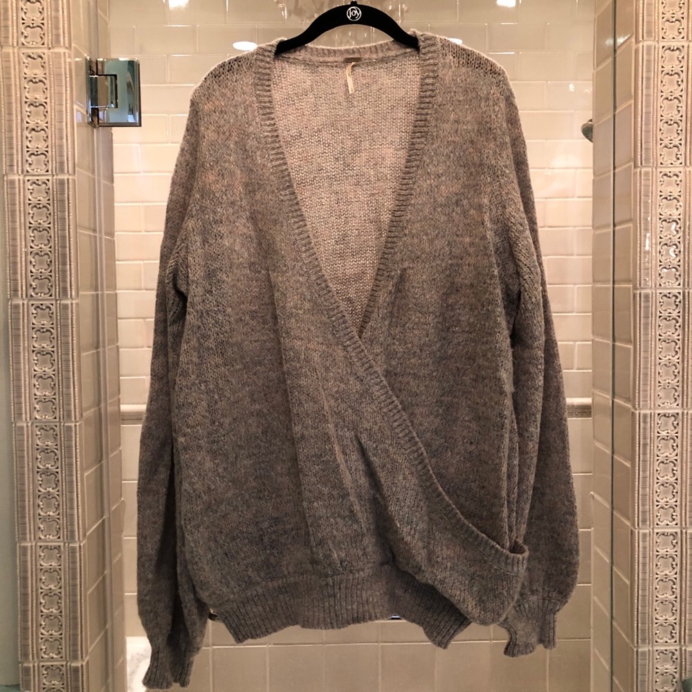 Free People Cross Front Sweater